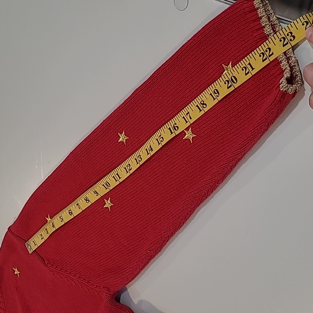 Euc Vtg Quacker Factory Red Turtleneck Knit Sweat… - image 6